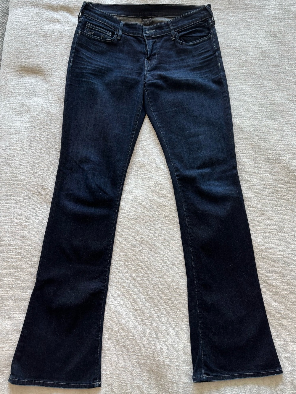 True Religion Dark Wash Women's Bootcut Jeans - Navy Blue